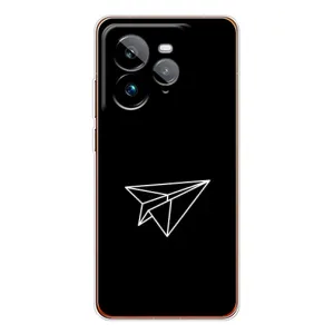 Чохол з картинками на чорному фоні для Realme GT 7Pro (Літак)