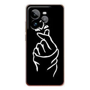 Чохол (Знак сердечка) для Realme GT 7Pro (Сердечко на чорному)