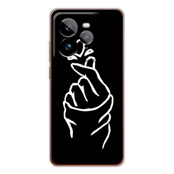 Чехол с рисунком «Сердце на черном» для Realme GT 7Pro Чехол с рисунком «Сердце на черном» для Realme GT 7Pro