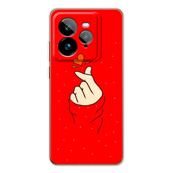 Чехол с рисунком «Сердце на красном» для Realme GT 7Pro Чехол с рисунком «Сердце на красном» для Realme GT 7Pro