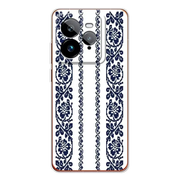 Чехол с рисунком «Синяя вышиванка» для Realme GT 7Pro Чехол с рисунком «Синяя вышиванка» для Realme GT 7Pro