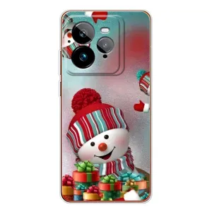 Чехлы на Новый Год Realme GT 7Pro (Снеговик в шапке)