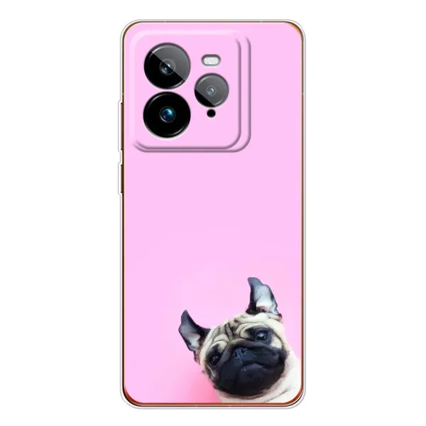 Чехол с рисунком «Собака на розовом» для Realme GT 7Pro Чехол с рисунком «Собака на розовом» для Realme GT 7Pro
