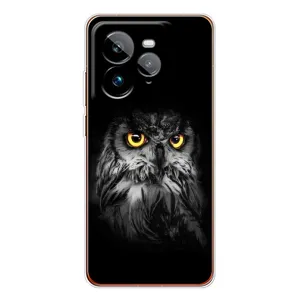 Чохли з принтом СОВИ для Realme GT 7Pro (Сова на чорному)