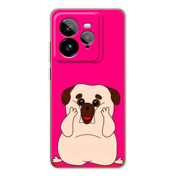 Чехол с рисунком «Веселый Мопсик» для Realme GT 7Pro Чехол с рисунком «Веселый Мопсик» для Realme GT 7Pro
