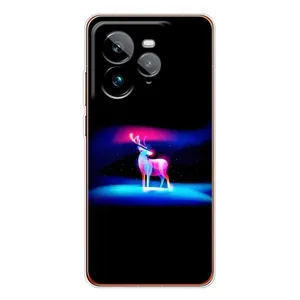 Силіконовий бампер з картинкою звірів для Realme GT 7Pro (Яскравий олень)