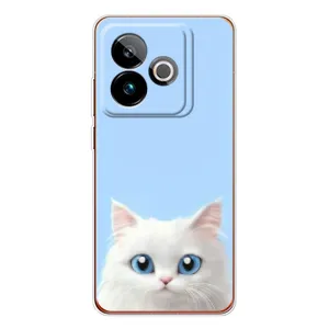 Чехол на тематику: Коты для Realme GT 7T (Белый кот)