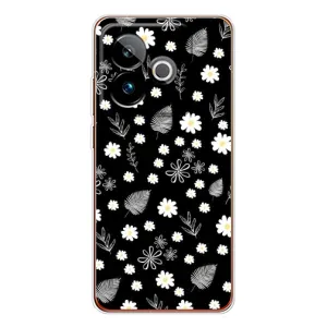 Чехлы с тематикой "ЦВЕТЫ" на Realme GT 7T (цветение на чорном)