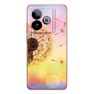 Силиконовый Чехол с одуванчиками на Realme GT 7T (Цветок-одуванчик)