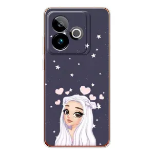 Чехол Стильные девушки на Realme GT 7T (Девушка и сердечки)