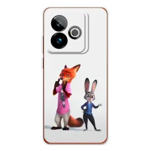 Силиконовый чехол с принтом Зоотрополіс для Realme GT 7T (Джуди и Ник)