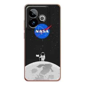 Силіконовый бампер з принтом "Наса" на Realme GT 7T (Космонавт NASA)