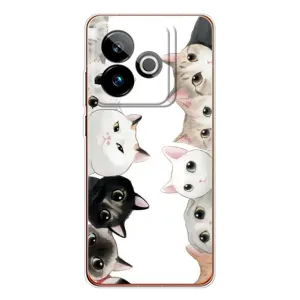 Силиконовый чехол с котиком для Realme GT 7T (Коты)