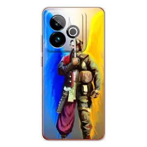 Чехол с картинкой (Патриотический КОЗАК) на Realme GT 7T (Козак с крыльями)