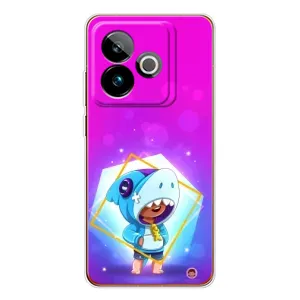 Чехол Бравл Старс для Realme GT 7T (Леон в костюме Акулы)
