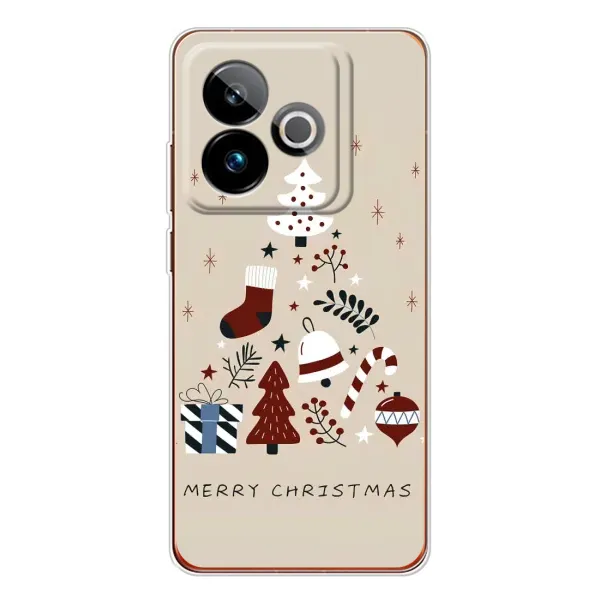 Чехол с рисунком «Merry Christmas» для Realme GT 7T Чехол с рисунком «Merry Christmas» для Realme GT 7T