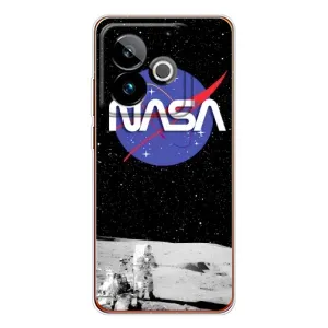Силіконовый бампер з принтом "Наса" на Realme GT 7T (Nasa на місяці)