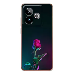 Чехлы с принтом Розочки для Realme GT 7T (Ночная роза)