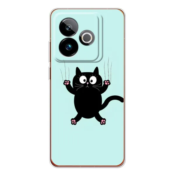 Чехол с рисунком «Падающий кот» для Realme GT 7T