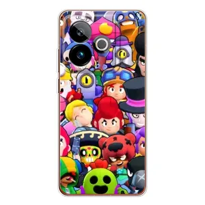 Силиконовый Чехол на Realme GT 7T с картинкой Brawl Stars (Персонажи)