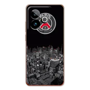 Силиконовые Чехлы принт Футбол на Realme GT 7T (PSG)