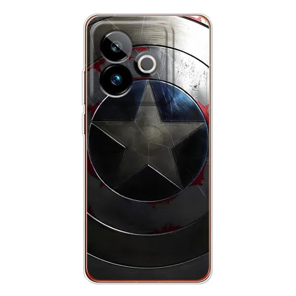 Чехол с рисунком «Ретро Щит Капитана» для Realme GT 7T Чехол с рисунком «Ретро Щит Капитана» для Realme GT 7T