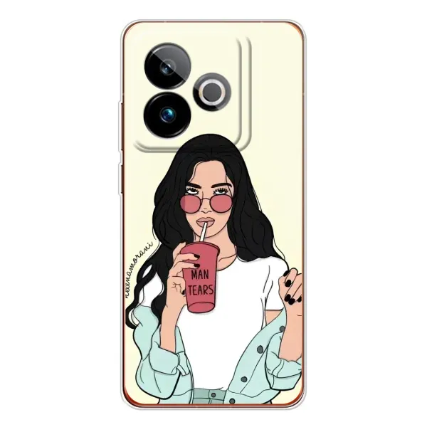 Чехол с рисунком «С напитком» для Realme GT 7T Чехол с рисунком «С напитком» для Realme GT 7T