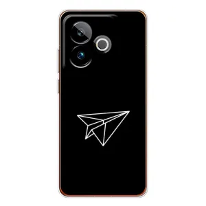 Чохол з картинками на чорному фоні для Realme GT 7T (Літак)