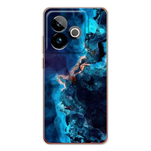 Чехол с рисунком «Синий мрамор» для Realme GT 7T Чехол с рисунком «Синий мрамор» для Realme GT 7T