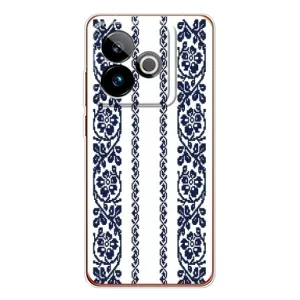 Силиконовый Чехол на Realme GT 7T с картинкой Вышиванки (Синяя вышиванка)