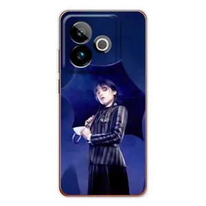 Чехлы с принтом Уэнсдей на Realme GT 7T (Уэнсдей с зонтом)