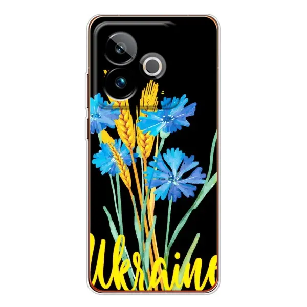 Чехол с рисунком «Ukraine в цветочках» для Realme GT 7T Чехол с рисунком «Ukraine в цветочках» для Realme GT 7T