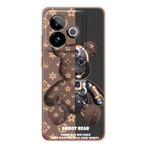 Силиконовый чехол для Realme GT 7T (Медмедь Луи Виттон)