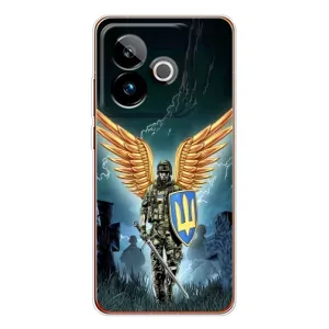 Патриотический Чехол для Realme GT 7T (ЗСУ з крильями)