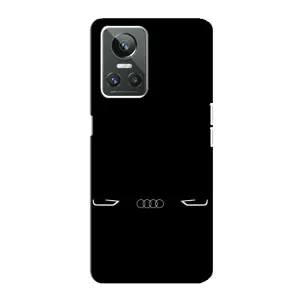 Силиконовый бампер с картинкой машины на Realme GT Neo 3 (Силует Audi)