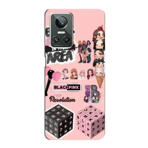 Чехлы с картинкой для Realme GT Neo 3 (BLACK PINK коллаж)