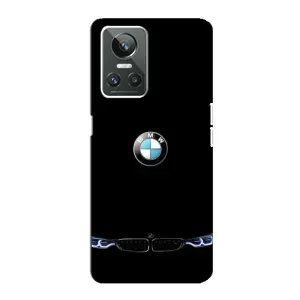 Силиконовый бампер с картинкой машины на Realme GT Neo 3 (Черный BMW)