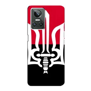 Чехлы УПА (Красно-Чёрный) на Realme GT Neo 3 (Герб Украины)