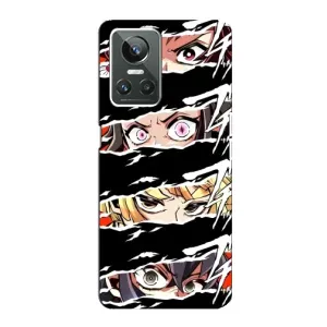 Силиконовые чехлы с глазами Anime для Реалми ГТ Нео 3 (Глаза на чорном)