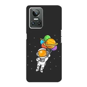 Силіконовый Чохол з принтом "Космонавти" на Realme GT Neo 3 (Космонавт з кульками)