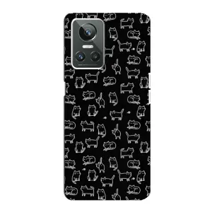 Чехол на тематику: Коты для Realme GT Neo 3 (Котики на черном)