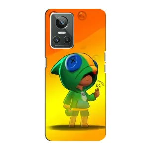 Чехол Бравл Старс для Realme GT Neo 3 (LEON в кофте)