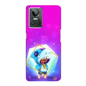 Чехол Бравл Старс для Realme GT Neo 3 (Леон в костюме Акулы)