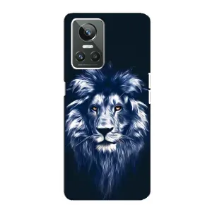 Чехол с картинкой на Realme GT Neo 3 (Лев - синий)