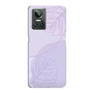 Чехол цветочный дизайн для Realme GT Neo 3 (Монстера фиолетовая)