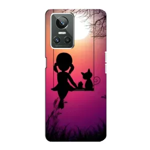 Дівчачий Чохол для Realme GT Neo 3 (На гойдалці)