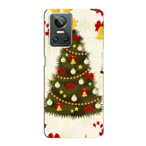 Чехол Новогодняя Елка на Realme GT Neo 3 (Новогодний принт)