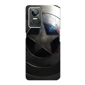 Чехол с Щитом Капитана Америки на Realme GT Neo 3 (Ретро Щит Капитана)