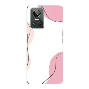 Чехол цветочный дизайн для Realme GT Neo 3 (Розовый фон)