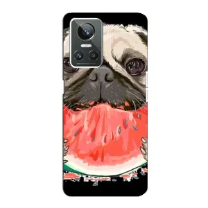 Чехол (ТПУ) Милые собачки для Realme GT Neo 3 (Смешной Мопс)